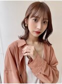 ミルクティーピンク レイヤーカット レイヤーロング