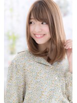 ミック ヘアアンドメイク アップ 駒込店(miq Hair&Make up)&nbsp;ナチュラルモードが大人かわいいパールベージュロングウルフb1