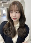 韓国ヘア＊ダークブラウンくびれミディ＊shion【Zina渋谷神南】