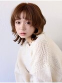 大人可愛い◎イメチェンフルバング似合わせカットハッシュカット