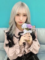 マーメイドヘアー(mermaid hair) ホワイトシルバー黒グラデ