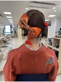 ツインアレンジ/結婚式ヘアセット/卒業式ヘア