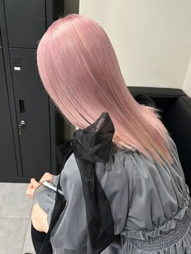 ベレーザ 渋谷(BELEZA) 7824ベビーピンクハイライトバレイヤージュ艶髪ハイトーンカラー