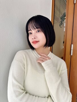 ルービック 江坂(Rubik's) ナチュラルボブ×シースルーバング