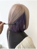 ペールベージュインナーパープル_ミルクティー_ダブルカラー