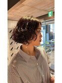 【上條実織】くるくるパーマボブスタイル