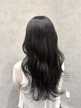 ヘアデザインファブロ イオンモール宮崎店(hair design FABRO.) ダークグレージュ/暗髪カラー/透け感グレージュ/ロングレイヤー