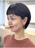 オン眉＊ぱっつん前髪＊マッシュショート＊ショート＊ボブ＊黒髪