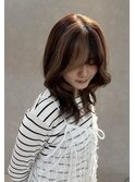 韓国前髪顔周りロング×レイヤーグレージュ[堀江/髪質改善]