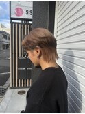 ミルクティーベージュ×エンドカラー