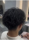 men's/メンズ波巻きスパイラルパーマ/ナチュラルツーブロック