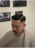 サイドパートスキンフェードカットシェービング吉祥寺理容室