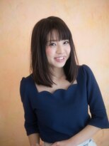 フラミューム 本厚木店(flammeum)&nbsp;清楚な暗髪内巻きミディ【本厚木】