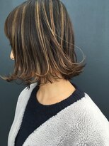 クロックレス (CLOCKLESS)&nbsp;ハイライト　×　切りっぱなしボブ　＃CLOCKLESS伊勢崎