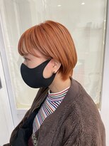 イノセントヘア(innocent.hair) オレンジカラーのマッシュショート