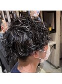 イケイケ男子必見 パーマ×コントラストハイライト
