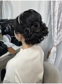 新婦様ヘアセット【大阪梅田茶屋町ヘアセット専門店Achieve m+】