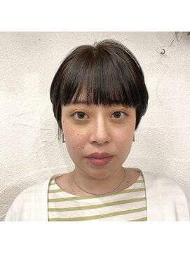 クラク 笹塚店(KURAKU) イエベ/オリーブベージュ/面長カバー/ショートヘア/20代30代40代