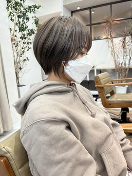 ヘアーザラブズラフズ オーガニカ 北九州(HAIR THE LOVES LAUGHS ORGANICA) グレージュ×ショート＊