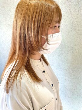 ヘアーアンドメイク アズール 浦和店(Hair&Make Azur) ナチュラルウルフ×キャラメルベージュカラー