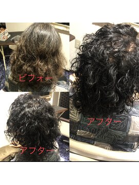 アンディヴァイド(UNDIVIDE) メンズ パーマ 見取り図風