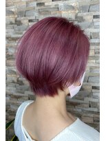 ヘアーメイクポリッシュ 大久保店 ピンク×ヴァイオレットボブ