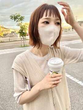 ビーヒアナウ 金沢県庁店(BE HERE NOW) 【ピンクオレンジ×カジュアルボブ*】