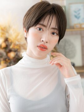 カバーヘア ブリス 大宮西口(COVER HAIR bliss) アッシュオリーブ小顔ミニボブクールショートa大宮20代30代40代