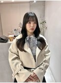 韓国風ヘア/レイヤーカット/ベージュカラー/顔周りカット