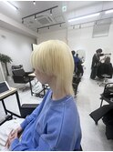 ブリーチ抜きっぱなし/メンズ/ウルフカット/ケアブリーチ