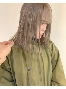 ベージュ/ハイトーン/レイヤー/ボブ/立川/髪質改善/ヘアセット