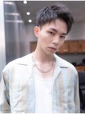 ビジネスショートレイヤーかき上げコンマヘアツイストパーマ