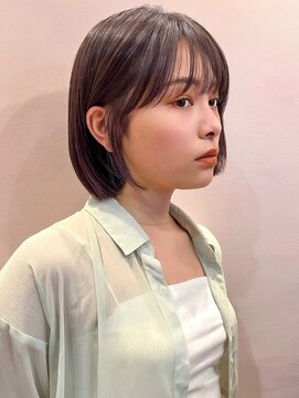 ラフ フロム ガーデン(Laf from GARDEN) ボブ/縮毛矯正/ラベンダーベージュ/韓国/前髪カット