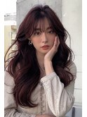 aRietta麻布*韓国式小顔シースルー×ピンク×レイヤー