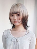 アルバム 池袋(ALBUM)&nbsp;くすみベージュ秋色ボブルフウルフレイヤーロング_ba534761