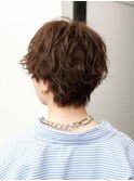 波巻きスパイラルパーマショート
