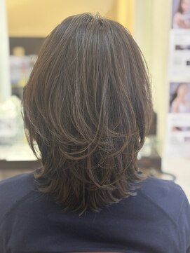 レーブ バイ ファースト 岩切店(reve by first) 明るめグレイカラー×レイヤースタイル