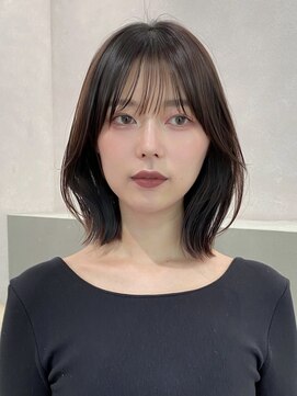 オーラ オモテサンドウ(Aura omotesando) 透明感カラー×ワンカールで可愛いレイヤーボブ