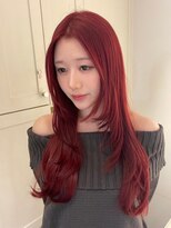 ベレーザ 渋谷(BELEZA) 15639ブリーチ&ダブルカラー渋谷カシスレッドワンホンレイヤー