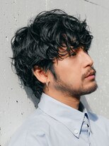 フィフス 原宿(fifth)&nbsp;原宿無造作緩めシャドウパーマメンズカットラウンドマッシュ30代