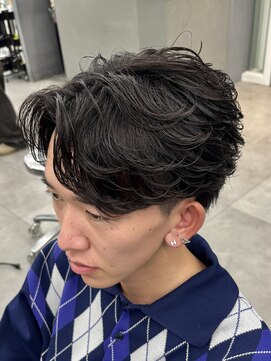 オーバルバイアピッシュ(OVARL by apish) フェザーパーマ/シースルーマッシュ/メンズパーマ