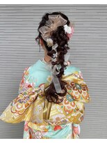 ロンドブルーム 天神大名店(Lond Bloom) 着物ヘア/ダークアッシュ/ヘアアレンジ/ブリーチなしカラー/福岡