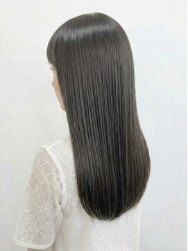 バームヘア(balm hair) ブリーチなしカラー髪質改善美革縮毛矯正で艶髪へ