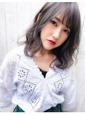 グレージュ☆ミディアム☆パーマスタイル