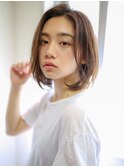 【ボブウルフ】ワンレン×センターパートのクラシカルショート