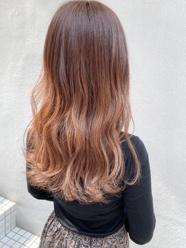 フロート 小阪店(float) オレンジベージュ_マロンベージュ Aラインボブ かきあげ