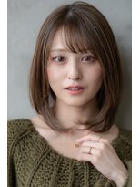 オースティン 流山おおたかの森(AUSTIN) 大人かわいい前髪セシルカットココアブラウンフリンジウェーブ