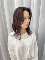 ノートエートル 西金沢(Nought etre)&nbsp;20代30代ハイトーンカラー大人ミディアムツヤ髪スタイル