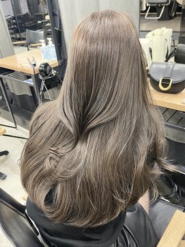 アリュウル 表参道(ALLURE) 韓国風くびれヘアフェイスレイヤーグレージュ後毛ミルクティー