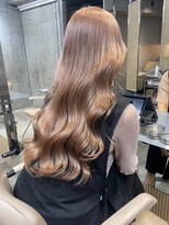 サンク 原宿 表参道(cinq) ミルクティーベージュダブルカラーインナーカラーケアブリーチ